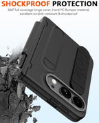 for iPhone Ultra Case with Pen Holder & Stylus & Finger Strap Black - Image 6