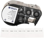 Brady Authentic (M4-48-427) Self-Laminating Vinyl Wrap Around Labels 1" H x 0.75" W Black on White, Clear, 200 Labels. for use with the BMP41, BMP51, and M511 Label Printers by BradyCorp