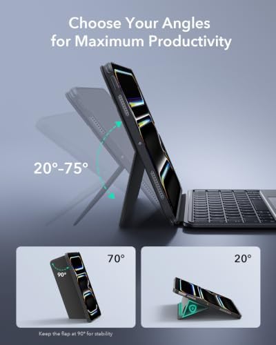 ESR for iPad Pro 11 Inch Case with Keyboard M5/M4, Multi-Angle Stand - Image 5