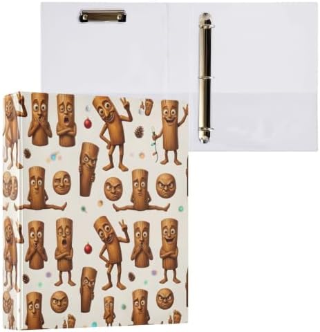 ALAZA Brainrot Tung Tung Tung Sahur (3) 3 Ring Binder 1.5 Inch Three Ring Office Binders w/clipboard & 3 Pockets, Hold 200 Sheets, 2 pcs - Image 3
