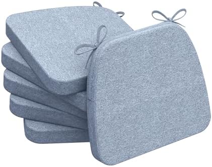 AAAAAcessories Chair Cushions for Dining Chairs, 17 x 16 x 2 in, Set of 6 by AAAAAcessories