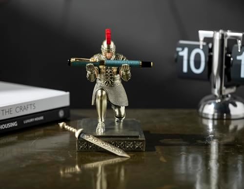 Roman Praetorian Warrior Knight Pen Holder Desk Ornament Bronze - Image 5