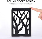 Metal Bookends Black 6 Pair - Heavy Duty Book Stoppers for Shelves - Decorative Book Ends - Image 3