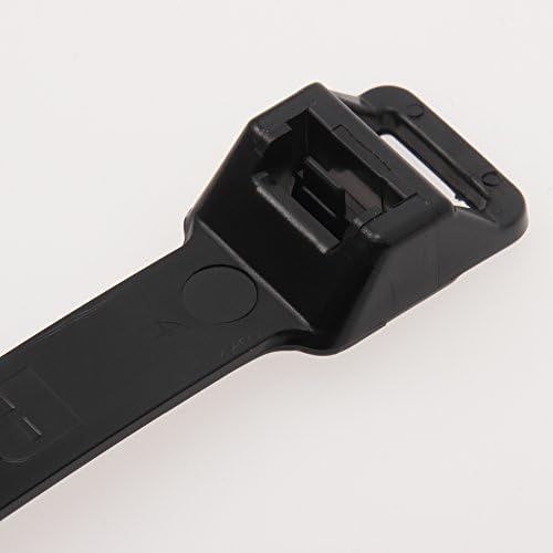 Panduit PRT2EH-C0 Cable Tie, Releasable, Extra-Heavy, Weather Resistant Nylon 6.6, 9.0-Inch Length, Black (100-Pack) - Image 2