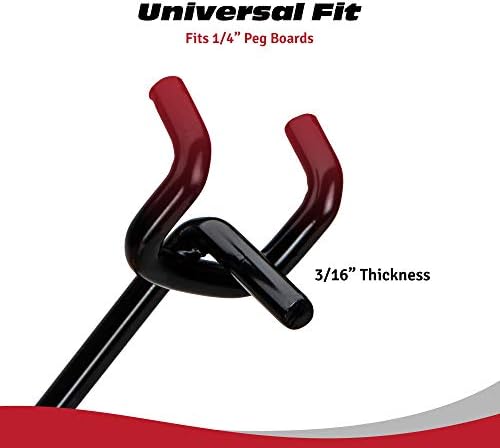 Presa Heavy Duty Black Steel Peg Board Shelving Hooks, 6-Inch, 50-Pack - Image 2