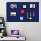 Large Bulletin Board 60" x 36" Felt Cork Board - Decor Pin Board, Dark Blue - Image 2