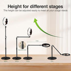 elitehood Overhead Phone Mount with Ring Light, Overhead Tripod for iPhone - Image 4