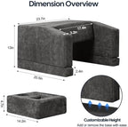 Lap Desk Pillow for Laptop, 2-in-1 Reading Pillow with Arm Rest for Lap - Image 2