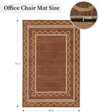 chakme Office Chair Mat for Hardwood Floor, 72"x48" (Brown Scalloped) - Image 2