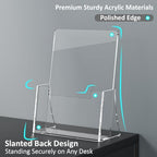 Acrylic Brochure Holder 8.5 x 5.5 Inch, 6 Pack, Bi-fold Flyer Desk Holder - Image 3