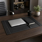 Leather Desk Pad with Side Rails, Paper Holder and Desk Protector,Ideal Ideal for Writing, organizing, and safeguarding desks at Home or Office in Style - Image 3