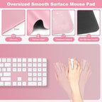4-in-1 Large Gaming Mouse Pad, Keyboard Wrist Rest Pad & Wrist Support Mousepad Set, Extended Desk Pad Waterproof Desk Mat for Home Office Decor Study Game 35.4×15.7 Inches I Gradient Pink Blush - Image 7