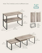 SONGMICS Cabinet Organizer Shelf, Set of 4 Spice Rack, Kitchen Storage - Image 6