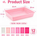 Defresit 12 Pcs Letter Size Flat Storage Paper Trays for Classroom - Image 2