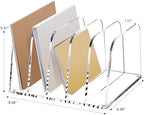 YUXUN Clear Acrylic Desktop File Sorter Organizer,Upright File Organizer, 5-Section Bookshelf for Home Office & Classroom - Image 6