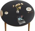 CENNBIE 54 Inches Round Cork Leather Dining Table Mat (Black) by CENNBIE