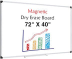 XBoard Magnetic Dry Erase Board 72" x 40" Wall Mounted, Large Whiteboard with Marker Tray, Aluminum Frame Large Dry Erase Board for Office, Conference Room, School by XBoard
