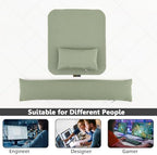 Large Mouse Pad Wrist Support Set, Bean Bag Mouse and Keyboard Wrist Rest Filled Ergo Beads, Easy Typing Gaming Home Office (Light Army Green) - Image 7
