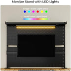 EUREKA ERGONOMIC Desk Pegboard Dual Monitor Stand 43x34 Black - Image 6