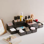 11-Piece Stackable Drawer Organizer Set, Multi-size Desk Drawer Organizer Trays Vanity Storage Bins for Storing Makeup, Stationery, Utensils in Bathroom Dresser, Office and Kitchen - Image 5