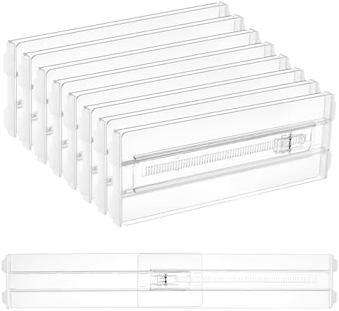 Vtopmart 4" High Drawer Dividers for Clothes, 13"-22" Adjustable, 8 pack by Vtopmart