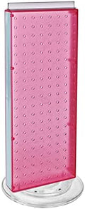 Azar 700508-PNK 8-Inch W by 20-Inch H Revolving Pink Pegboard Counter Unit, Pink by AzarDisplays
