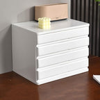 Solid Wood Drawer-type Multi-layer Desktop Storage Box, Thickened Storage Drawer Organizer, Invisible Handle Cabinets, Suitable for Office Area/study/home(White,31cm/12.2in) by Unknown