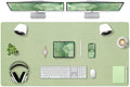 Bloss 47.2" x 24" Large Desk Mat, Leather Desk Mat, Large Mouse Pad + Keyboard Pad, Non-Slip Desk Mat Protector for Office, Home - Green by Bloss