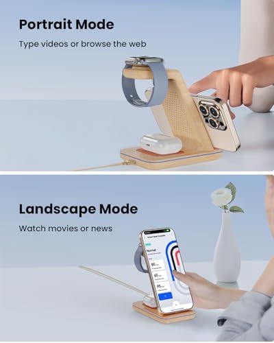3 in 1 Wireless Charging, Wireless Charger Stand for Multiple Apple Devices, Wireless Charger for iPhone 17 16 15 14 13 12 11 Pro Max XS XR 8, Apple Watch 11 9 8 7 6 SE 5 4 3 2, AirPods 3/2/Pro - Image 3