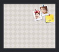 PinPix 14x12 inch Cork Bulletin Board. This Decorative Framed Pin Board Comes with Diamond Pattern in Shades of Grey Design and Satin Black. Ideal for Home, Office Decor or School (PinPix-373) by PinPixBulletinBoards