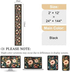 DUKINO 2x12 Washable Runner Rug, Non Slip Long Kitchen Runner Rug, Black - Image 2