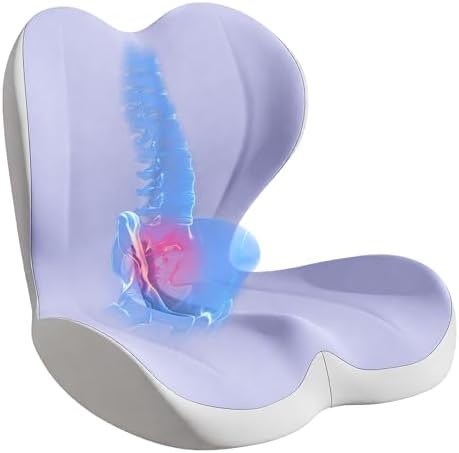 Seat Cushion for Office Chair, Ergonomic Cushion with Lumbar Support Pillow by Unknown