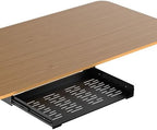 Under Desk Laptop Drawer, 22.8'' Wide Pull-Out Tray – Metal Perforated Bottom for Heat Dissipation, Sliding Track, Under-Desktop Storage for Laptop & Accessories by GAXOMO