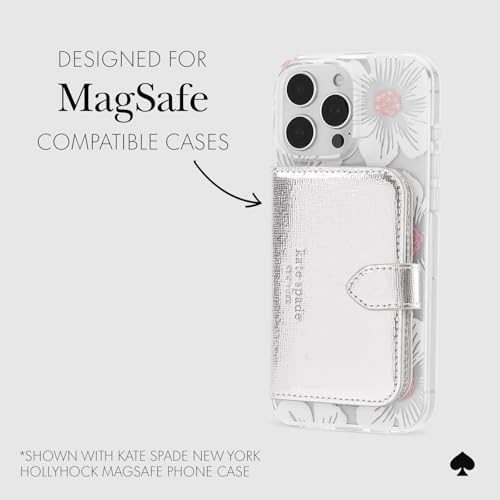 kate spade new york Morgan Magnetic Card Holder/Wallet - Metallic Silver - Image 4