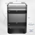 VIVO Black Under Desk Storage Cabinet, DESK-SC01 - Image 3