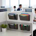 Azar Displays 250055-SMK Plastic Wall Mount File Holder with Suction Cups Smoke Colored, 4-Pack - Image 4