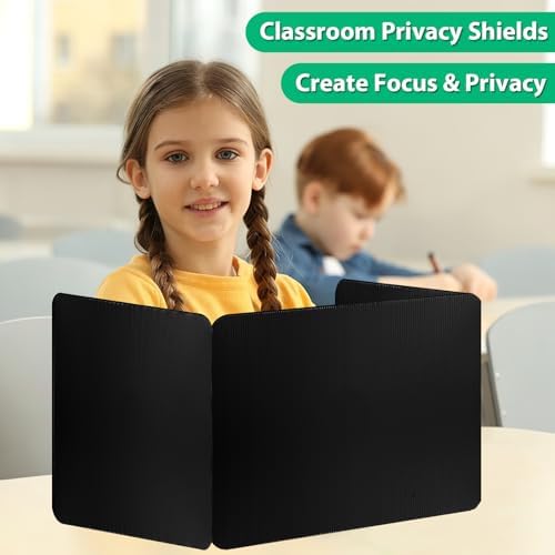 30 Pack Desk Dividers for Students, Waterproof Durable Plastic Testing Dividers Privacy Folders for Classroom, Easy to Clean, Desk Privacy Panel Classroom Shield Folder Boards Teacher Supplies - Image 5