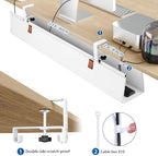 Zilink Under Desk Management Tray Desk Cable Organizer 40 inch, White - Image 4