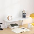 Clamp On Desk Organizer Shelf White Floating Desk Storage Extension by HHFSST