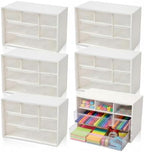 Briwooody 6 Pack Small Drawer Organizer Stackable Desktop Storage, White by Briwooody