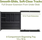 Perfect Posture Under Desk Drawer 13" x 13" Pen Organizer & Desk Storage - Image 6