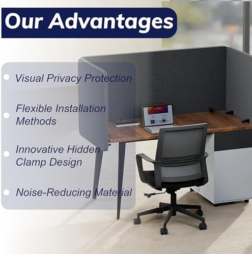 Desk Privacy Panel Sound Absorbing & Proof Desk Divider for Office - Image 4