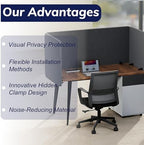Desk Privacy Panel Sound Absorbing & Proof Desk Divider for Office - Image 4