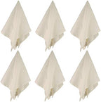 DG Collections 100% Cotton Flour Sack Towels – 12 Pack, 27x27 Inches, Natural, Lint-Free, Pre-Washed, Hemmed Edges – Reusable Kitchen Towels for Cleaning, Embroidery, Printing & Crafts - Natural - Image 4