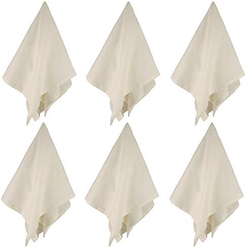 DG Collections 100% Cotton Flour Sack Towels – 12 Pack, 27x27 Inches, Natural, Lint-Free, Pre-Washed, Hemmed Edges – Reusable Kitchen Towels for Cleaning, Embroidery, Printing & Crafts - Natural - Image 4