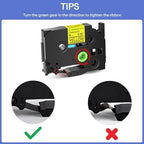GREENCYCLE TZ-621 9mm 0.35 Laminated Yellow Label Maker Tape Compatible for Brother P-Touch TZe-621 TZe621 Black on Yellow TZe TZ Tape for PT-D210 PT-D220 PT-H110BP PT-D410 PT-D600,10 Pack - Image 4