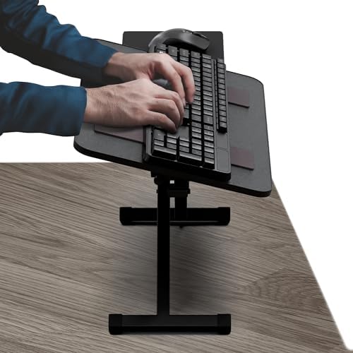 Uncaged Ergonomics Adjustable Keyboard Riser for Desk & Mouse Stand (Black) - Image 2