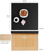 CENNBIE 24 Inches Square Table Pad - Cork & Leather Table Mat - Suitable as Side Dining Coffee Table Cover Protector - Can Be Cut to Fit (18"-24", Black) - Image 2