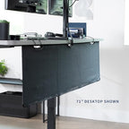 VIVO Black Under Desk 60 in Cable Management Sleeve, DESK-SKIRT-60 - Image 2