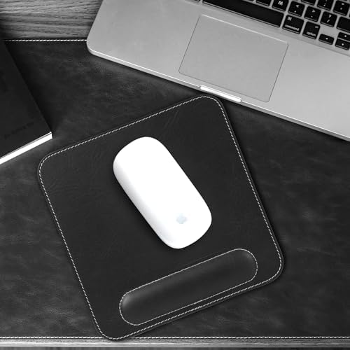 Londo Top Grain Leather Mouse Pad with Wrist Rest – Ergonomic Support, Non-Slip Base, Smooth Surface - Image 4